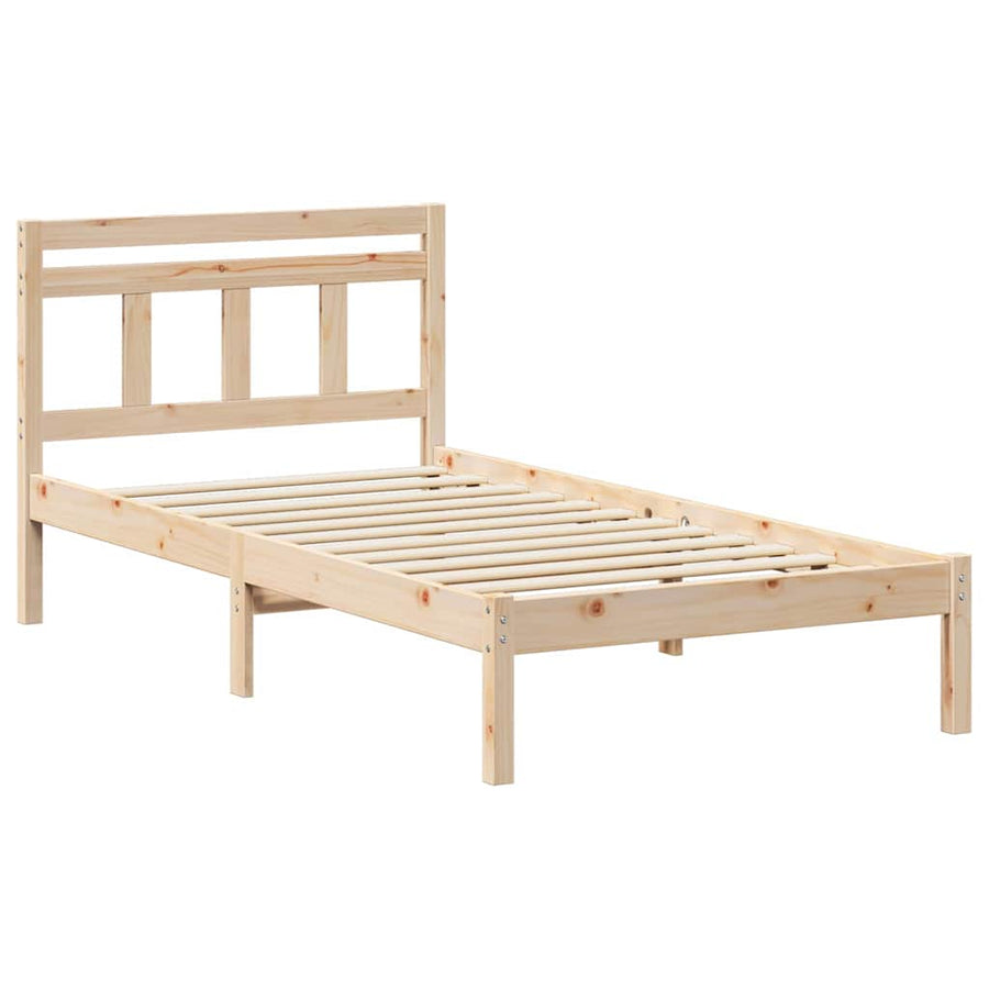 Bedframe Bruin 90 x 200 cm Massief grenenhout