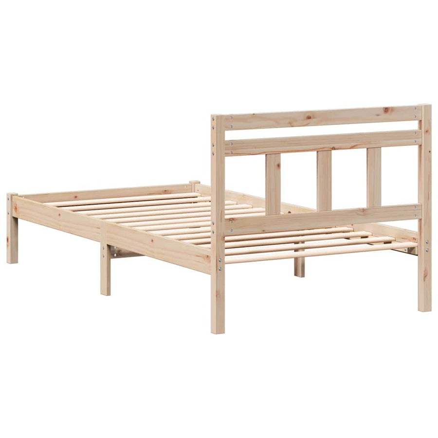 Bedframe Bruin 90 x 200 cm Massief grenenhout