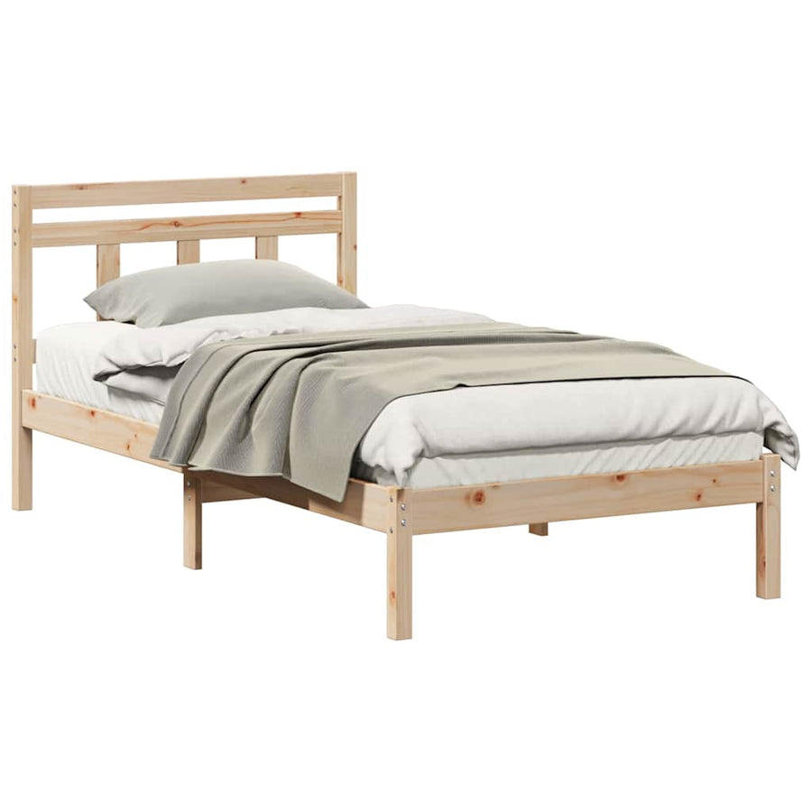 Bedframe Bruin 90 x 200 cm Massief grenenhout