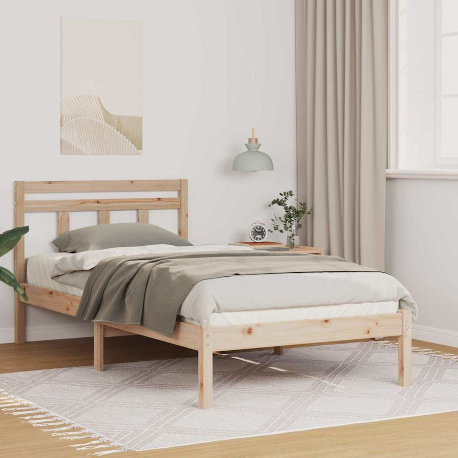 Bedframe Bruin 100 x 200 cm Massief grenenhout
