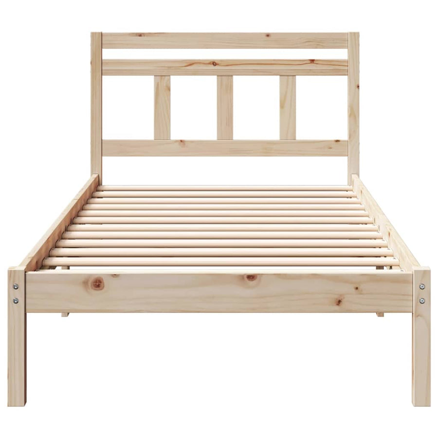 Bedframe Bruin 100 x 200 cm Massief grenenhout