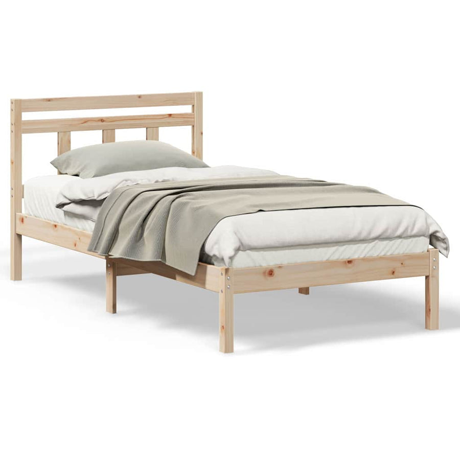 Bedframe Bruin 100 x 200 cm Massief grenenhout