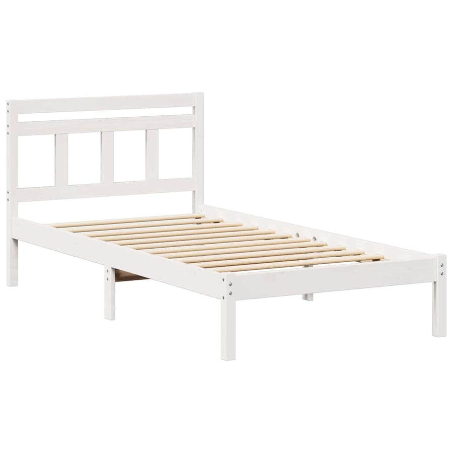 Bedframe Wit 100 x 200 cm Massief grenenhout