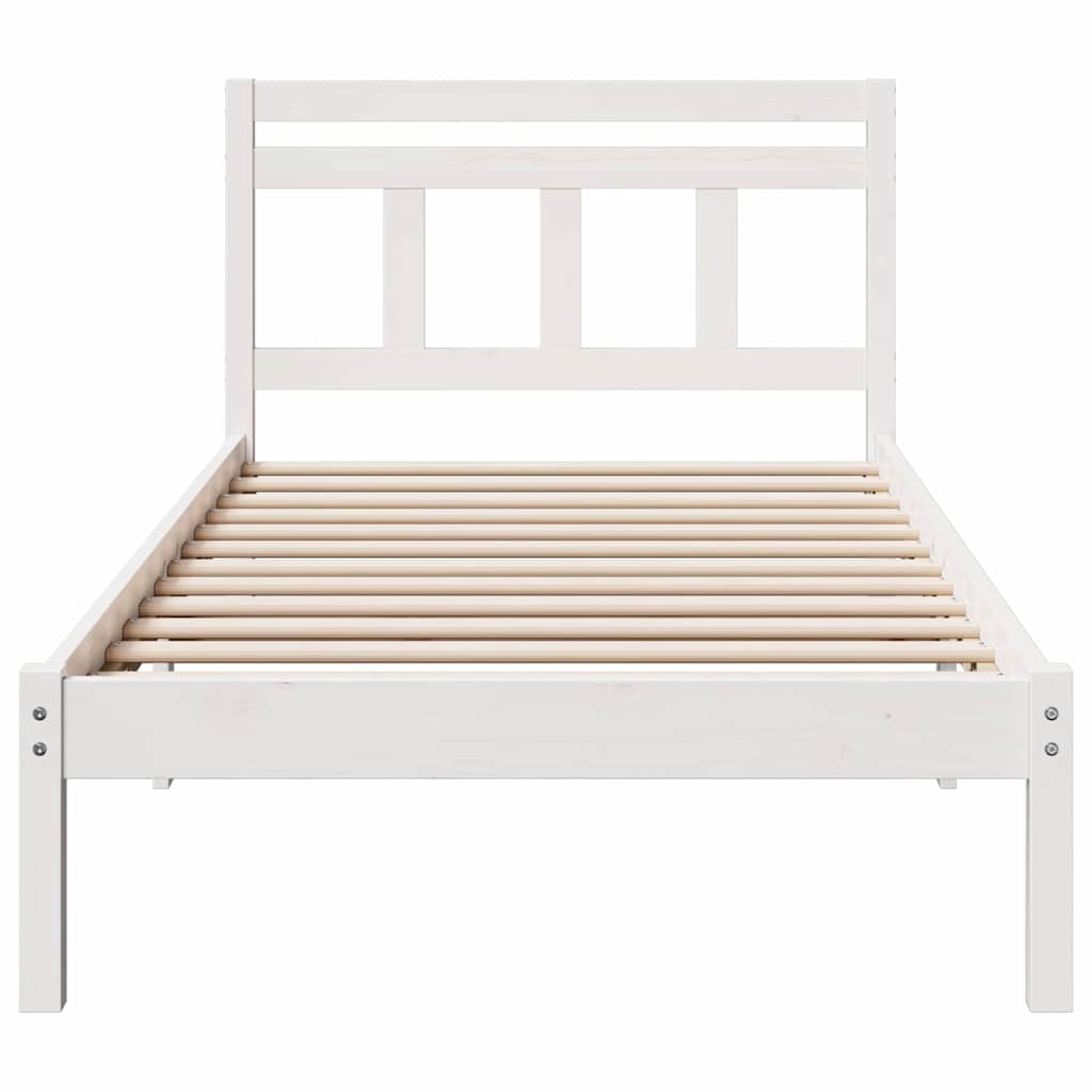 Bedframe Wit 100 x 200 cm Massief grenenhout