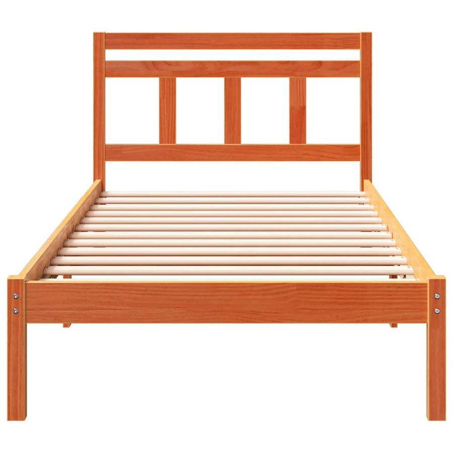 Bedframe Bruin 100 x 200 cm Massief grenenhout