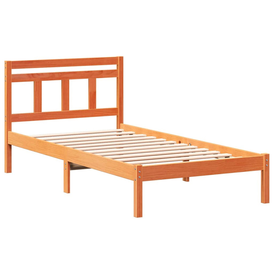 Bedframe Bruin 90 x 190 cm Massief grenenhout