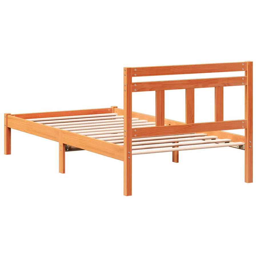 Bedframe Bruin 90 x 190 cm Massief grenenhout