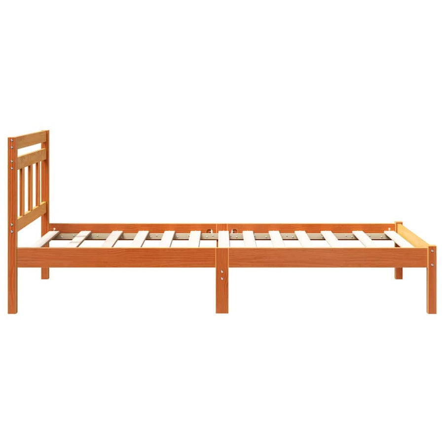 Bedframe Bruin 90 x 190 cm Massief grenenhout