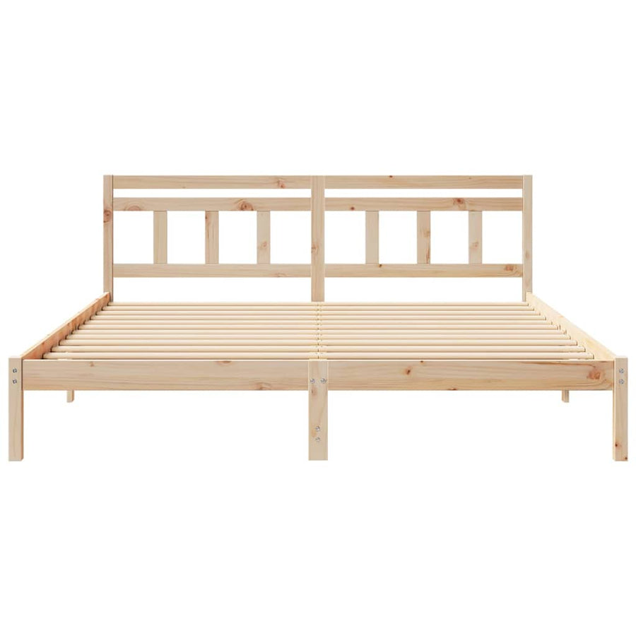Bedframe met hoofdeinde Bruin 180 x 200 cm Grenenhout