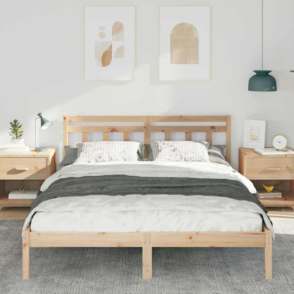 Bedframe Bruin 160 cm x 200 cm Massief grenenhout