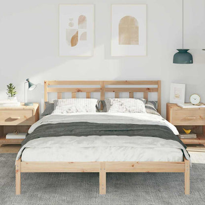 Bedframe Bruin 160 cm x 200 cm Massief grenenhout