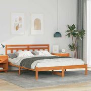 Bedframe 140x200 cm massief grenenhout bruin