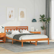 Bedframe 120x200 cm massief grenenhout bruin