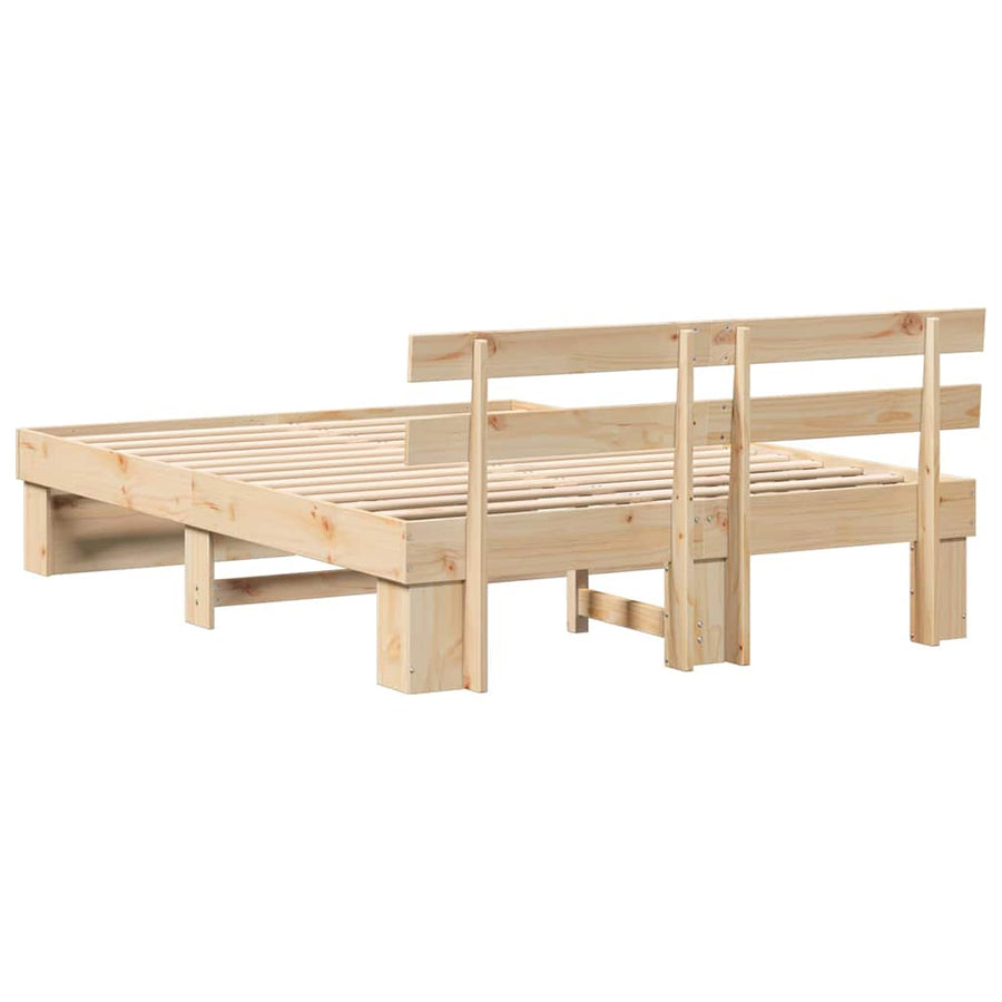 Bedframe met hoofdeinde Bruin 160 x 200 cm Grenenhout