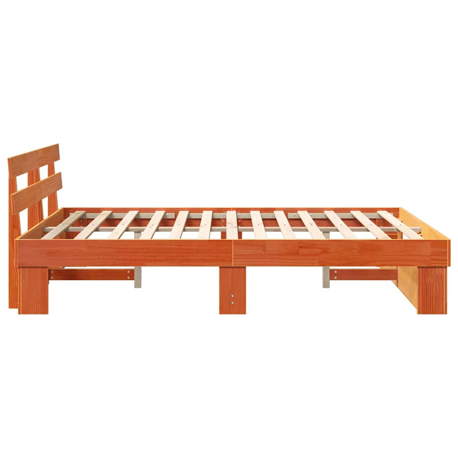 Bedframe Wasbruin 150 x 200 cm Massief grenenhout