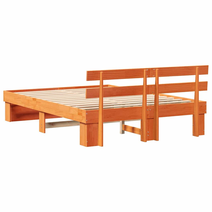 Bedframe Wasbruin 140 x 200 cm Massief grenenhout