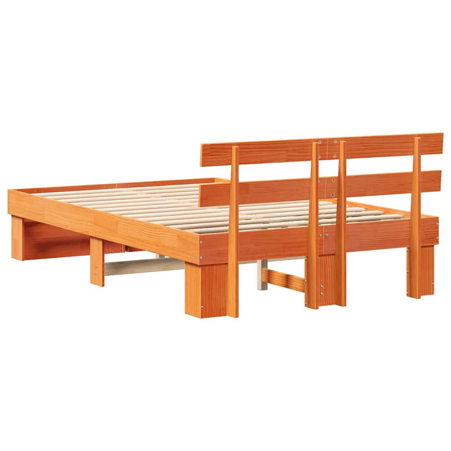 Bedframe Wasbruin 120 x 200 cm Massief grenenhout