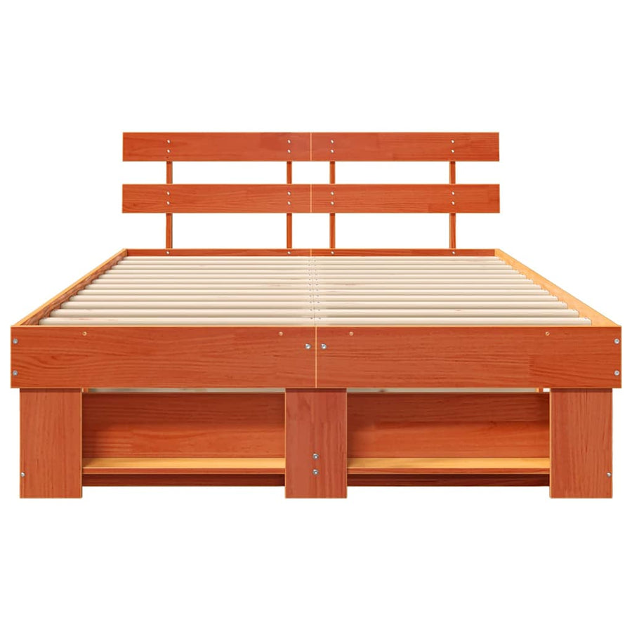 Bedframe Wasbruin 120 x 200 cm Massief grenenhout