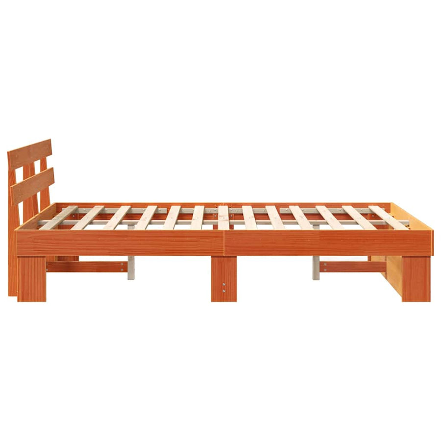 Bedframe Wasbruin 120 x 200 cm Massief grenenhout