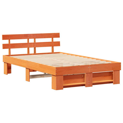 Bedframe Wasbruin 120 x 190 cm Massief grenenhout