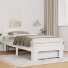 Bed frame with headboard White 80 x 200 cm Solid pine wood