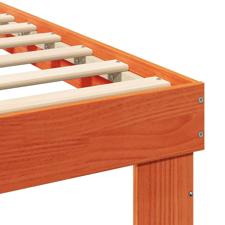 Bedframe met lade Wasbruin 100 x 200 cm Massief grenenhout