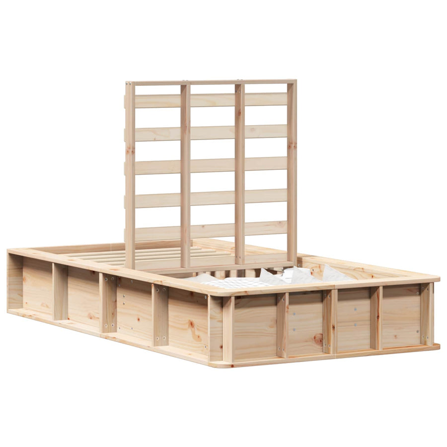 Bedframe Wasbruin 75 x 190 cm Massief grenenhout