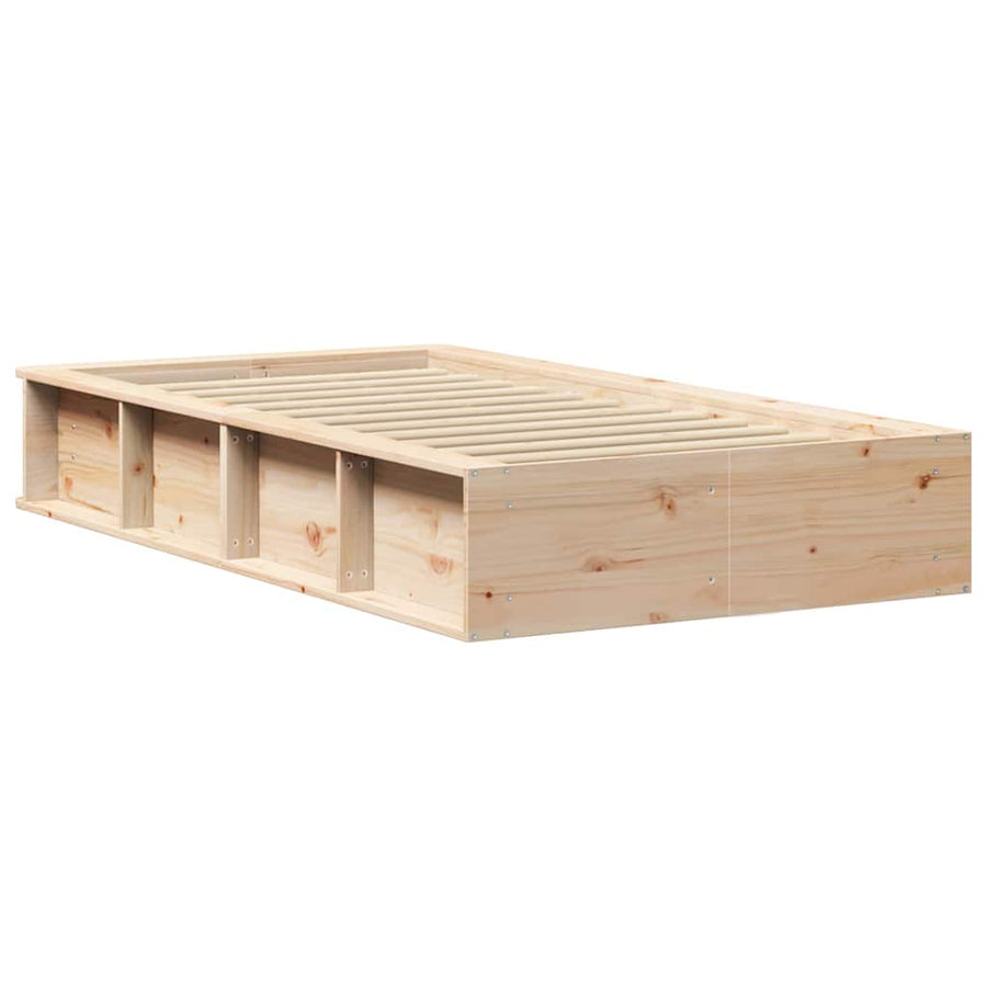 Bedframe Wasbruin 75 x 190 cm Massief grenenhout