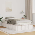Bedframe massief grenenhout 75x190 cm wit