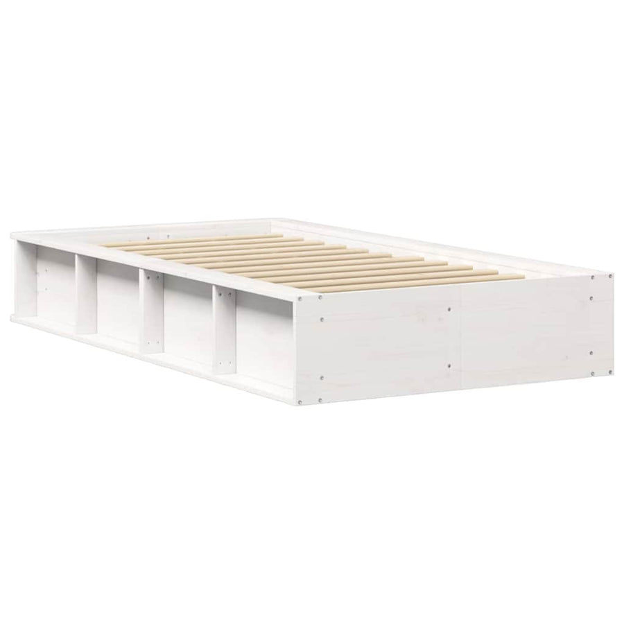 Bedframe Wit 75 x 190 cm Massief grenenhout