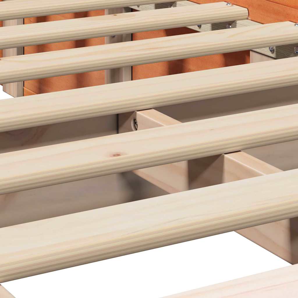 Bedframe Wasbruin 75 x 190 cm Massief grenenhout