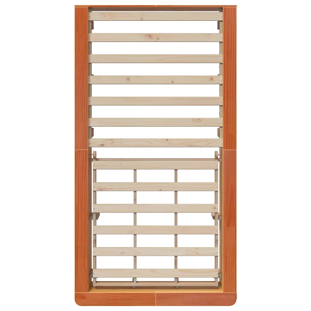 Bedframe Wasbruin 75 x 190 cm Massief grenenhout