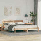 Bedframe 180x200 cm massief grenenhout met led hoofdeinde