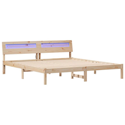Bedframe Bruin 180 x 200 cm Massief grenenhout