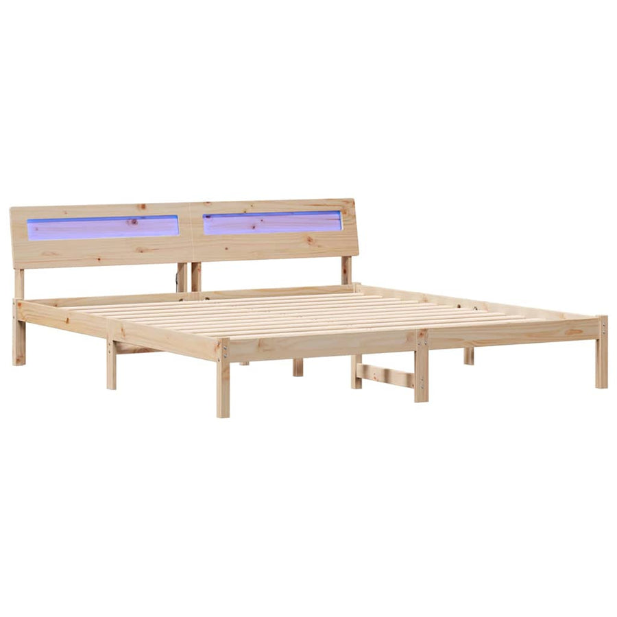 Bedframe Bruin 180 x 200 cm Massief grenenhout