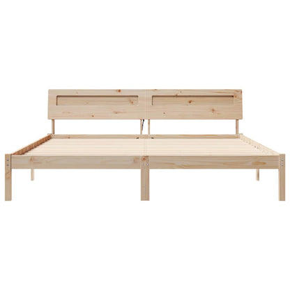 Bedframe Bruin 180 x 200 cm Massief grenenhout