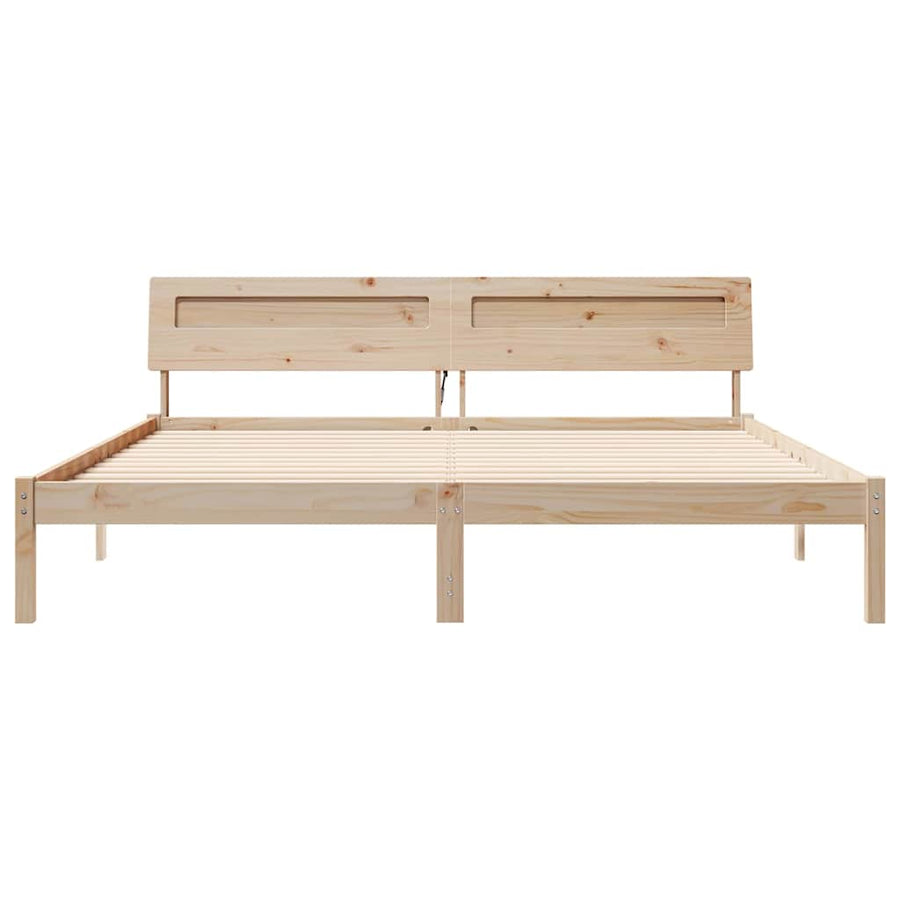 Bedframe Bruin 180 x 200 cm Massief grenenhout