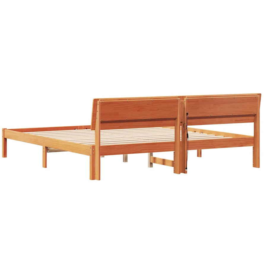 Bedframe Wasbruin 180 x 200 cm Massief grenenhout