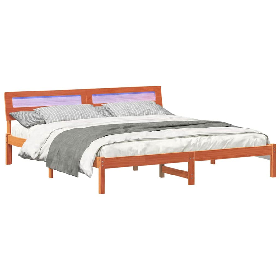 Bedframe Wasbruin 180 x 200 cm Massief grenenhout