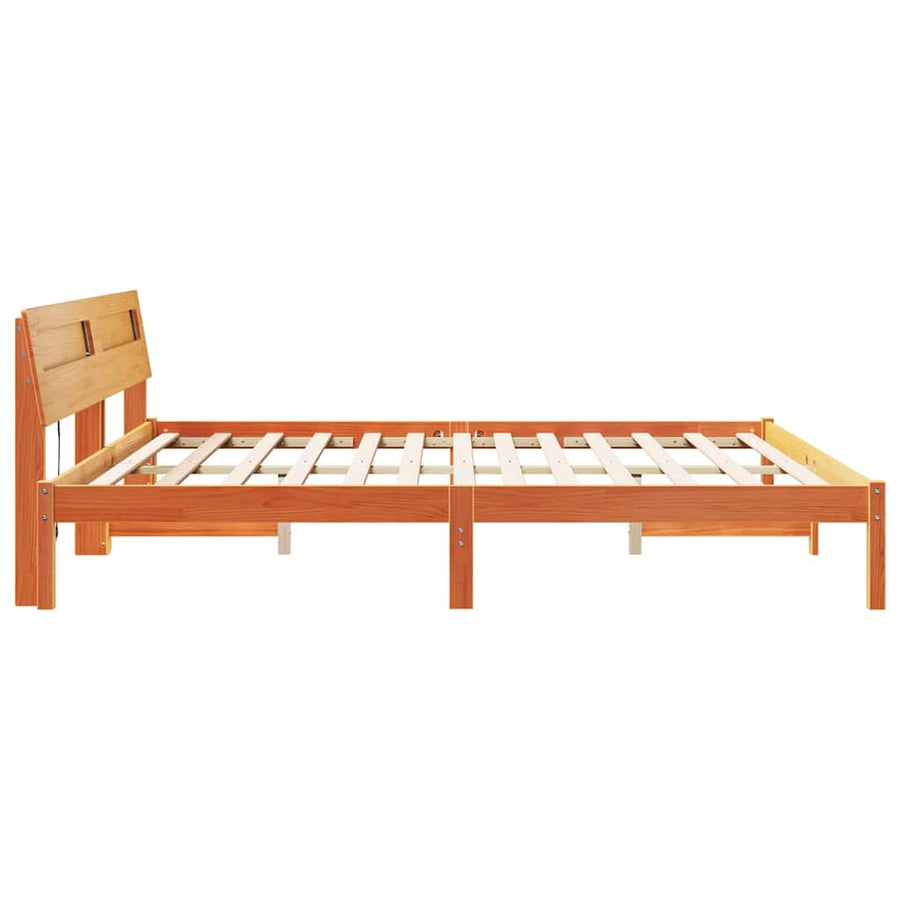Bedframe Wasbruin 180 x 200 cm Massief grenenhout