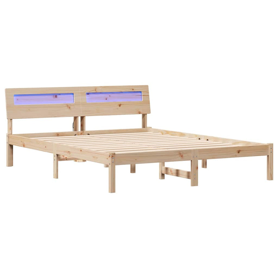 Bedframe Bruin 160 x 200 cm Massief grenenhout