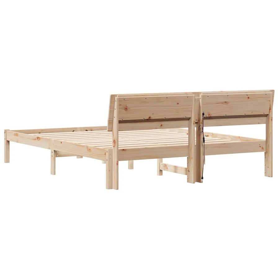 Bedframe Bruin 160 x 200 cm Massief grenenhout