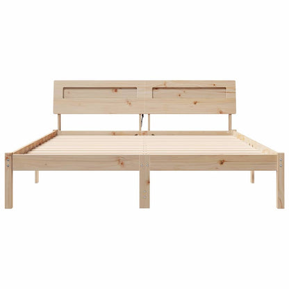 Bedframe Bruin 160 x 200 cm Massief grenenhout