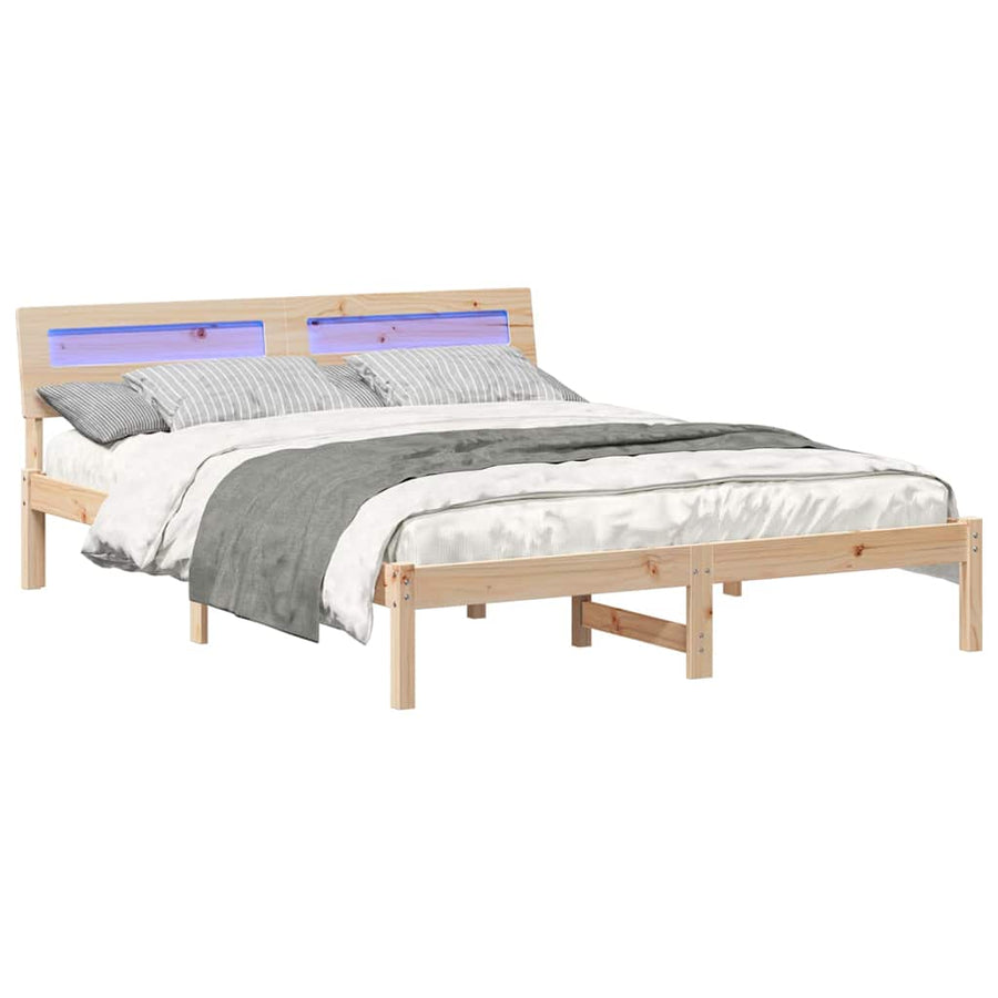 Bedframe Bruin 160 x 200 cm Massief grenenhout