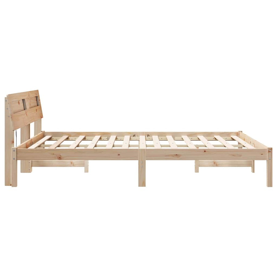 Bedframe Bruin 160 x 200 cm Massief grenenhout