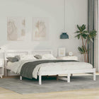 Bedframe 160x200 cm massief grenenhout wit