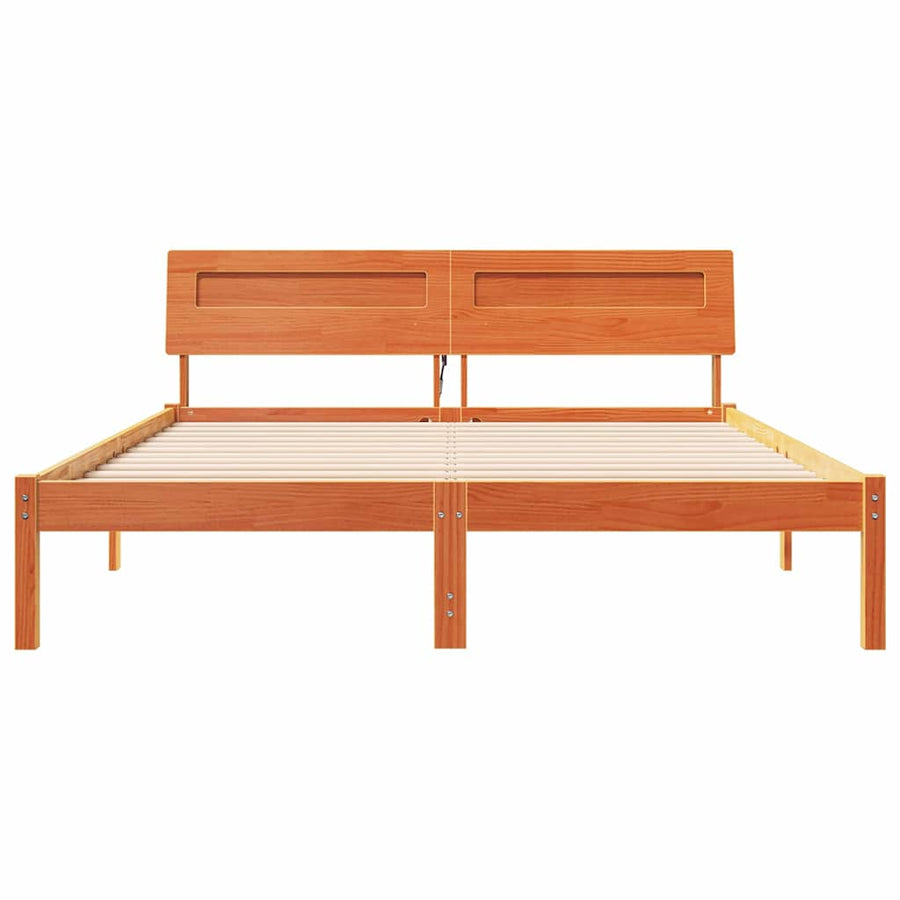 Bedframe Wasbruin 160 x 200 cm Massief grenenhout