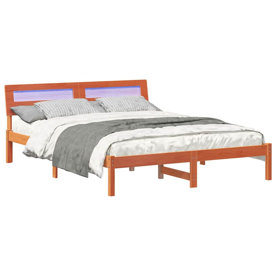 Bedframe Wasbruin 160 x 200 cm Massief grenenhout