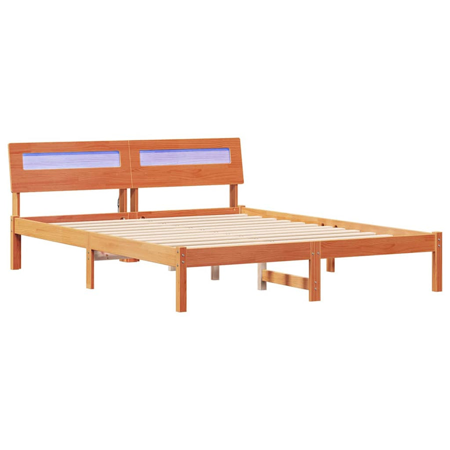Bedframe Wasbruin 150 x 200 cm Massief grenenhout