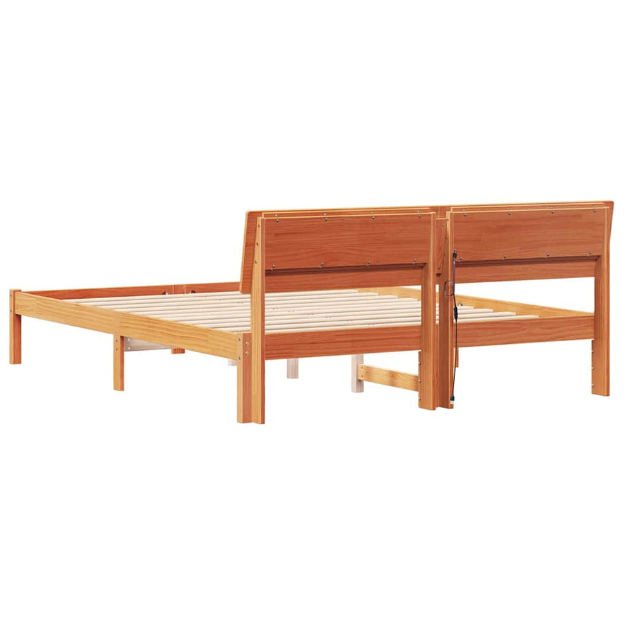 Bedframe Wasbruin 150 x 200 cm Massief grenenhout